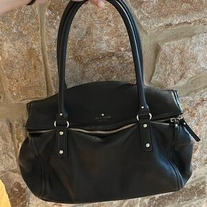 KATE SPADE black leather shoulder bag
